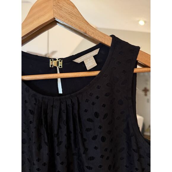 Banana Republic Black Lace Sleeveless Tank Top Small - Picture 3 of 5